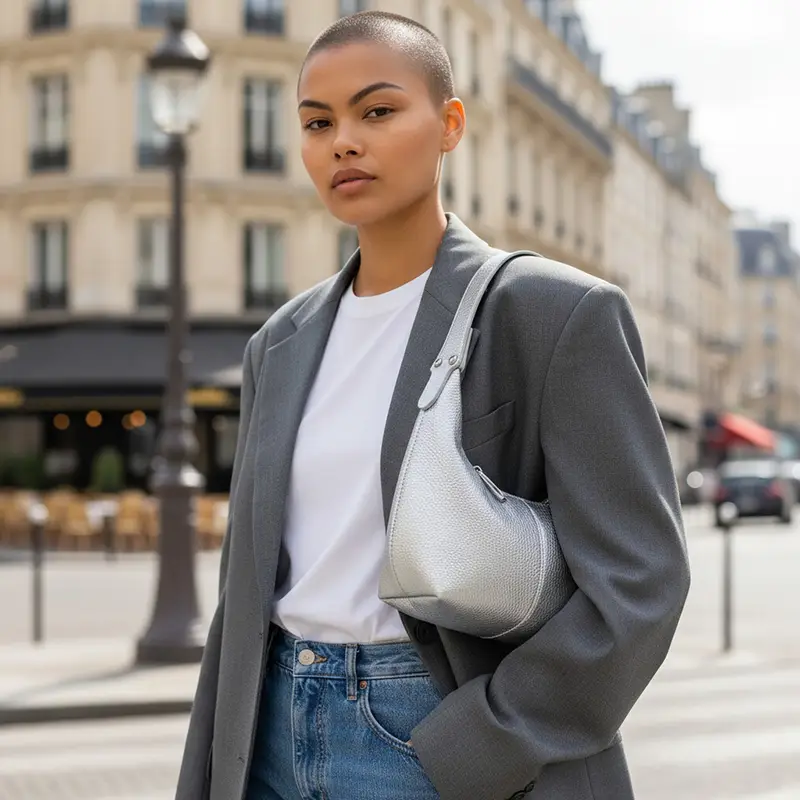 Sac Argenté Hobo – Image 2