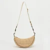 sac hobo en raphia beige naturel