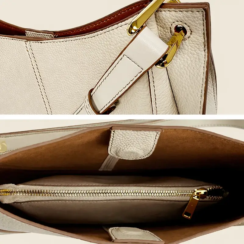 Sac Hobo Cuir Femme, Porté Épaule et Crossbody – Image 9