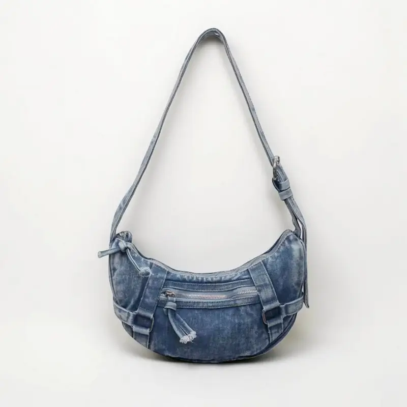 Sac Hobo en Denim pour Femme