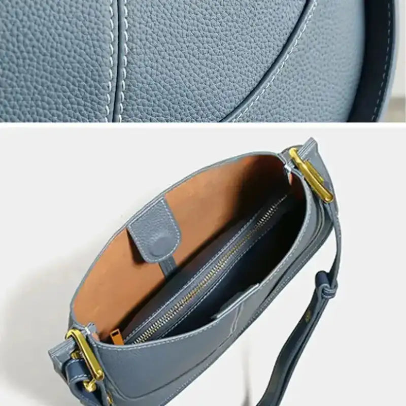 Sac Hobo Cuir Femme, Porté Épaule et Crossbody – Image 10