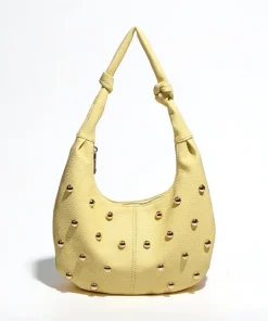 Sac Hobo Jaune en Simili Cuir