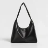 Sac Hobo Minimaliste en simili cuir noir
