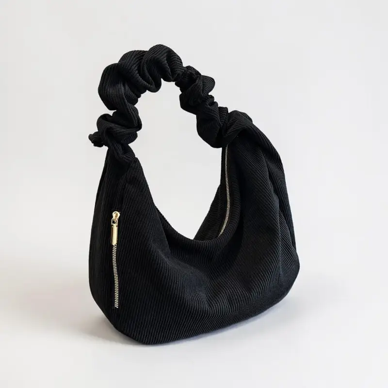 Sac Hobo Velours Côtelé – Image 5