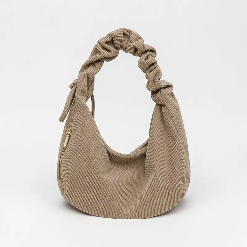 Hobo Velours Côtelé Taupe