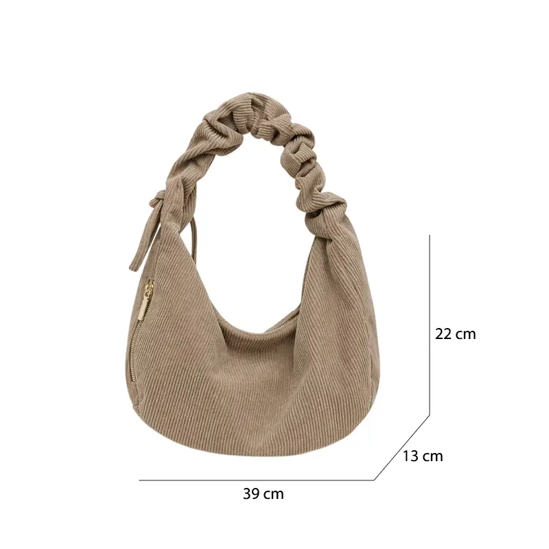 Sac Hobo Velours Côtelé – Image 12