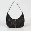 Sac Hobo Vintage en Simili Cuir Noir