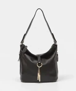 Sacoche Hobo en cuir Noir